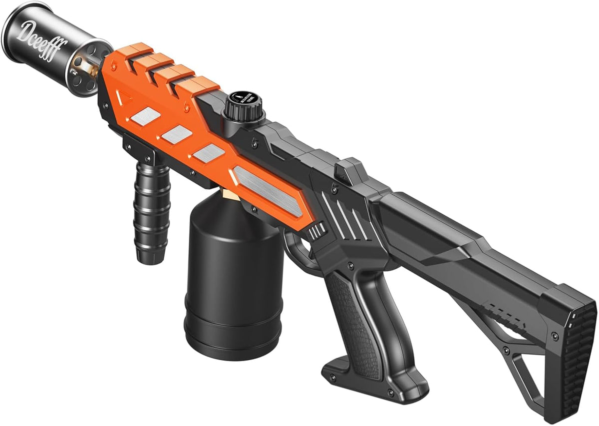 Powerful Propane Torch Gun, Adjustable Flame Thrower Gun, Kitchen Torch with Detachable Design, Flamethrower Blow Torch for BBQ, Searing Steak, Welding, Camping Charcoal Lighter(Tank Not Included)