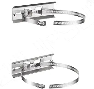 QILIPSU Pole Mounting Kits, 304 Stainless Steel 6.9" x 1.9" Brackets with Adjustable 28 Inch Clamps for Electrical Boxes, Devices, and Outdoor Applications