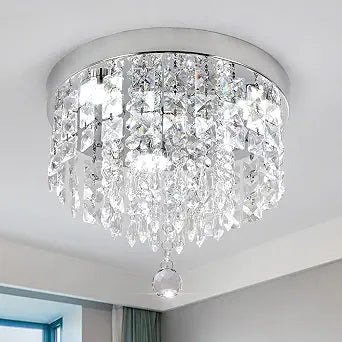 Deckrico Mini Crystal Chandelier 9.84'' Hallway Ceiling Light, White Light