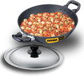 Hawkins Futura Nonstick Kadhai 2.5 L, 26 cm, 3.25 mm with SS lid (Black)