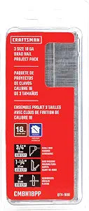 CRAFTSMAN Brad Nails, 18GA Project Pack (CMBN18PP)