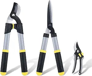 Colwelt Loppers Hedge Clippers Garden Shears 3Pcs, 17 Gardening Scissors