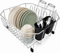 Small in Sink Dish Drying Rack, Stainless Steel Drainer, 13.4" x 11.6"