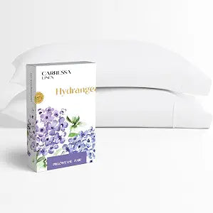 Carressa Linen 600 Series King Size Pillow Cases Set of 2, Cooling, White