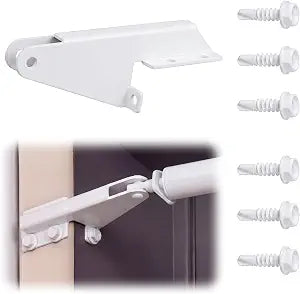 1 Pcs Aluminum Jamb Bracket Door Closer, White