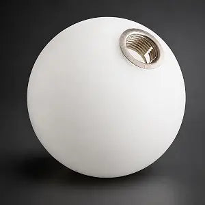 4 in Glass Lamp Shade, Milky White Globe, 0.8 in Fitter for G9