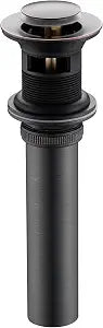 Luxier Brass Bathroom Sink Pop-Up Drain Stopper for Vessel and Vanity Sinks with Overflow in Oil Rubbed Bronze, DS04-TO