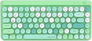 UBOTIE Portable Bluetooth Colorful Keyboards (Green-Colorful)