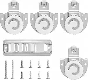 Complete Sliding Closet Door Roller Kit, Includes 4 Smooth Rollers and 1 Slide Track, Heavy Duty Hardware Replacement for Wardrobe and Interior Sliding Doors
