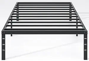 NEW JETO Metal Bed Frame,Twin Size Bed Frame with Storage Space,14 Inch