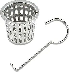 2 Pcs 2 Inch Shower Drain Hair Catcher, 304 Stainless Steel Hair and Debris Strainer Basket with 2 Lifting Hooks, Concave Hair Trap for Bathroom Floor Drains, Fits 1.65"-2" Drain Bases, Concave Style