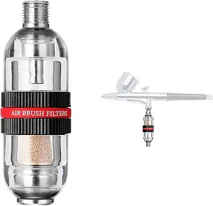 Mini Airbrush Air Filter Moisture Water Trap, 1/8" BSP Threads Spray Pen Oil Water Separator for Gundam Model Painting, Makeup, Tattoo & Art Craft Tools