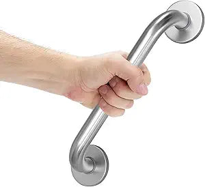 AmazerBath Grab Bars for Shower, Handicap Grab Bars for Wall Anti Slip, Shower Grab Bars for Senior Stainless Steel, Shower Bars for Elderly, 500 lb Capacity, 12" L x 1" D, Brushed Nickel