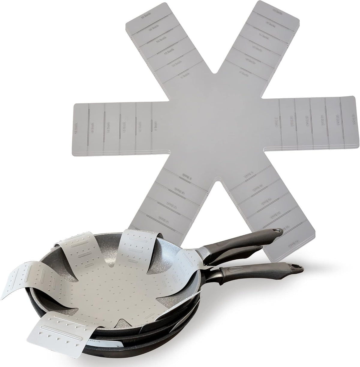 Silicone Pot Protectors for Stacking - Pan Separators for Stacking Gray