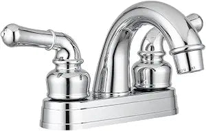 Pacific Bay Plastic Bathroom Faucet, 2-Handle 4-Inch Centerset (Chrome)