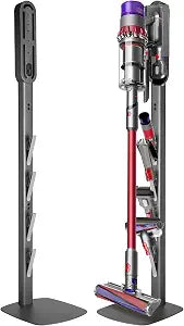 Haturi Vacuum Stand for Dyson Gen5 V16 V15 V12 Detect V11 V10 V8 V7 V6, Vacuum Holder and Metal Storage Bracket Standing dock with Hidden Cord Design for Dyson Handheld Cordless Vacuum Cleaners