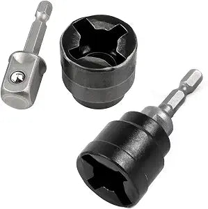 2 Pack Scissor Jack to Impact Driver Adapter Instead of Car Jack Ratchet Wrench for 1/2 Inch Impact Wrench 1/4" Hex Electric Screwdriver Cordless Drill Power Tool Scissor Lift Jack Car Kit