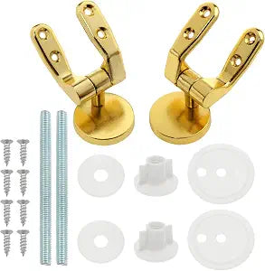 1 Pair Toilet Seat Hinges Replacement Zinc Alloy Hardware Kit