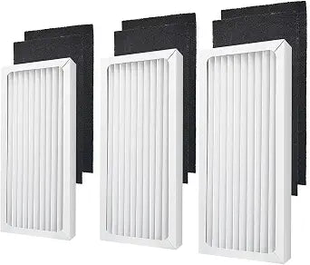 990051000 True Air Filters Replacement Compatible with Hamilton Beach TrueAir Air Purifier 04383 04384 04385 04386A - 3 HEPA Filters & 6 Pre-Filters