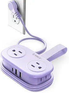 ORICO Purple Cruise Approved Travel Power Strip with 4FT Extension Cord
