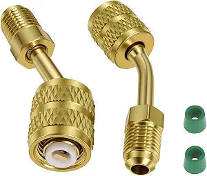 Wadoy R410A Mini Split HVAC Adapter, 5/16" Female x 1/4" Male Flare
