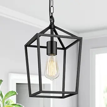 BesLowe Farmhouse Pendant Light for Kitchen Island, Modern Black