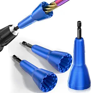 3Pcs Wire Twisters Tool for Drill, Twisters for Wire Nut Chuck Wire Twisting Tool Electrical Wire Twister Wire Spinner Wire Driver Tools for Electricians Drill(Blue)