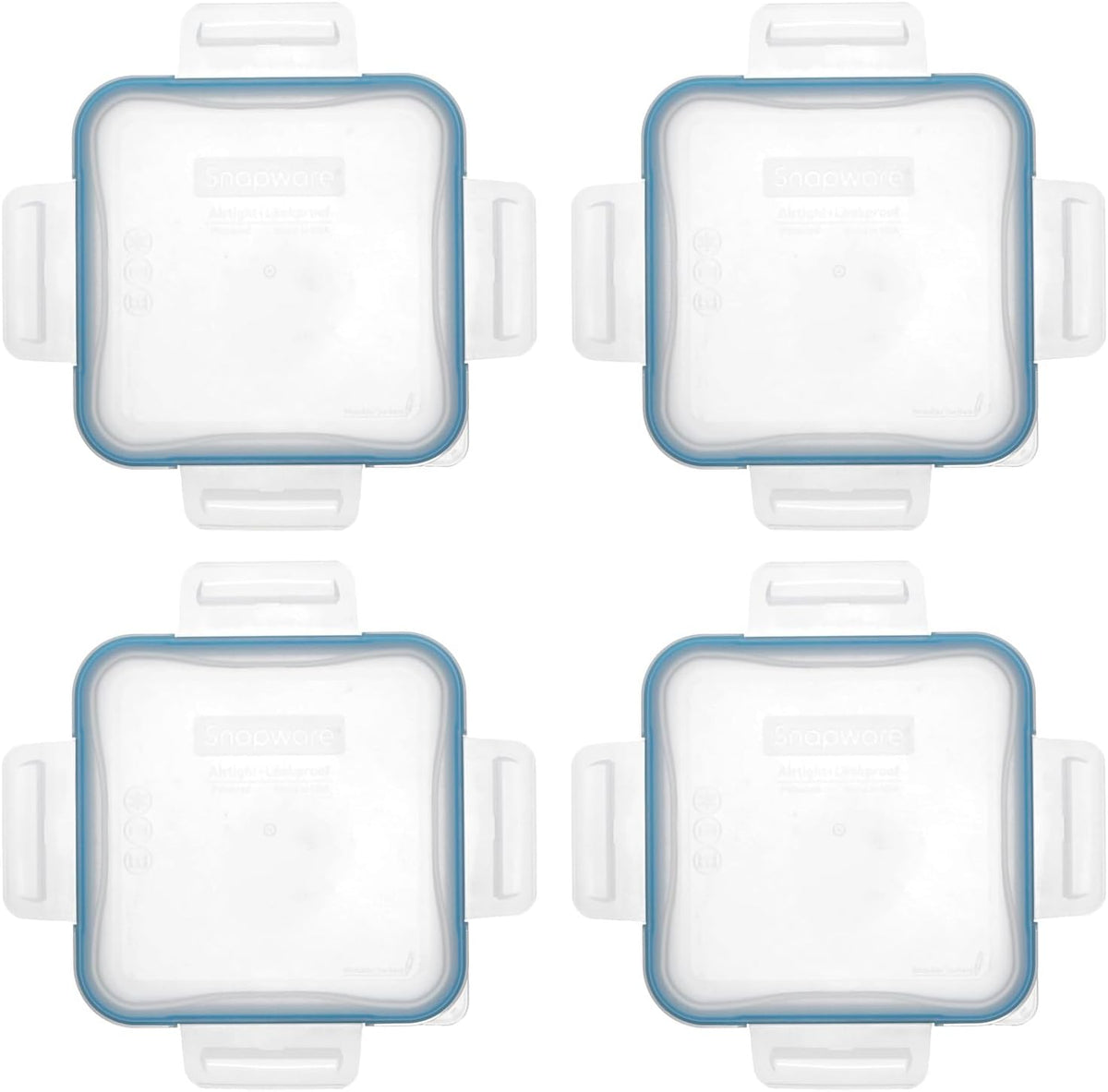 Snapware 8704-PC (4-Cup) Lid with Blue Spruce Gasket (4-Pack) - Made in USA