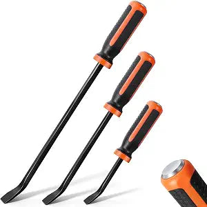 Ziopetru Pry Bar Set 3 Piece 8/12/16.7 in, Heavy Duty Automotive Pry Bars