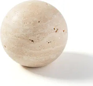 Natural Travertine Round Cabinet Knobs, 1.2" Diameter, 4-Pack