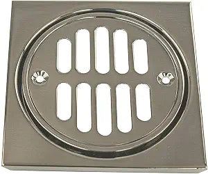 Westbrass Shower Strainer Set Square with Crown, Satin Nickel, D313-07