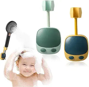 2PCS Shower Head Holder Strong Adhesive 360 Degree Rotatable Adjustable Handheld Shower Wand Holder Wall Mount Bracket for Bathroom