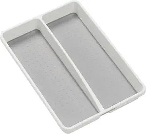 madesmart Classic 2 Compartment Compact Kitchen Tool Tray, White