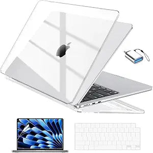 EooCoo for MacBook Air 13 inch Case M5/M4/M3/M2 2026-2022, Crystal Clear