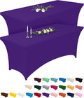 Pureegg Spandex Tablecloth 6ft 2 Pack Purple