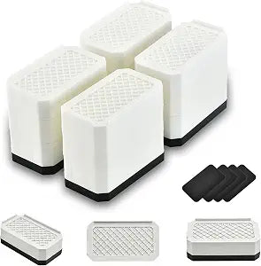 EclatBain Rectangular Adjustable Bed Risers 3&4.3 Inch, 4000 lbs, 4 Pack