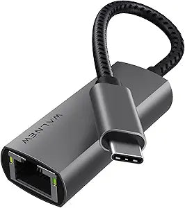 WALNEW USB-C to Ethernet Adapter 2-Pack, Gigabit RJ45 LAN Converter