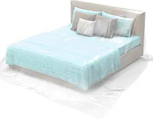 Foraineam 3 Pack Plastic Covers for Furniture, Waterproof & Dustproof Sofa Storage Covers, 118" x 158" Extra Large Bed Couch Protector Cover Shelter for Moving Protection and Long Term Storage