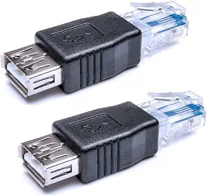 Herfair Ethernet to USB Adapter RJ45 to USB 2.0 Adapter 2-Pack