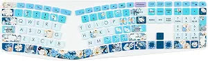 Silicone Keyboard Cover Compatible with Logitech Ergo K860 Ergonomic Keyboard US Layout, Logitech K860 Accessories, Peony