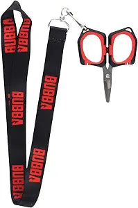 Bubba Micro Fishing Shears with Lanyard, Titanium-Nitride Coated Blades, Cuts through Monofilament, Fluorocarbon, and Braided Line, For Fishing
