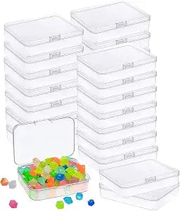 MFDSJ 6 Pcs Mini Plastic Storage Containers Box with Lid