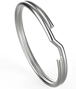 Key Ring/Key Chain, 50 Pack 1 inches Split Round Metal Silver Keyring for Home/Car/Outdoor/Arts/Lanyards/CraftsKeys Organization