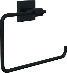 Franklin Brass Hand Towel Holder | Square Matte Black Ring for Hanging Towels in Kitchen, Bathroom | Maxted Accessories