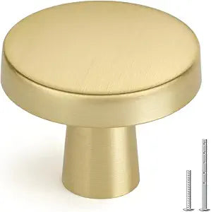 homdiy 10 Pack Gold Cabinet Knobs Zinc Brushed Brass Knobs Kitchen Handles