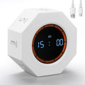Rechargeable Pomodoro Timer, Small Gravity Timer (Pearl White)