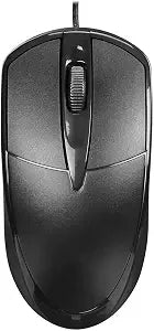 Guiheng Wired Mouse, Ergonomic Computer Mouse, USB for Right or Left Hand, with Durable Clicks for PC, Computer, Laptop, Desktop, Chromebook, Notebook, Mac(Black)