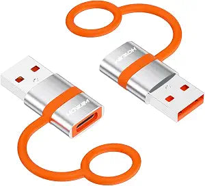 USB to USB C Adapter 2 Pack,5Gbps USB C Female to A 3.0 Male Adapter