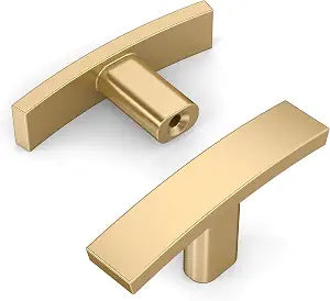 Amerdeco 10 Pack Champagne Bronze Cabinet Knobs Single Hole Cabinet Handles 2 Inch Solid Zinc Alloy Cupboard Gold Drawer Knobs Kitchen Cabinet Knobs T Bar Hardware ZH0003