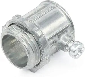 25 Packs EMT Set Screw Connectors, 1/2-Inch EMT Zinc Die Cast Electrical Conduit Fitting